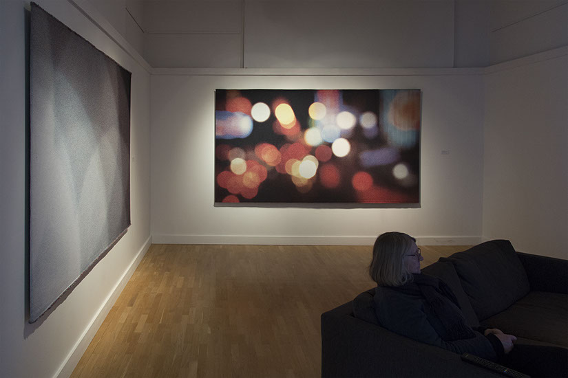 'Out of pixels' Nordic Textile Award 2017 exhibition view from Abecita artmuseum in Boraas Sweden